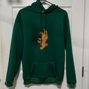 Dark Green Scooby Doo Print Sweatshirt Vintage Inspired
